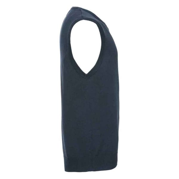 Russell Collection Mens Knitted V Neck Sleeveless Sweatshirt