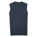 Miniatyrbilde 1 av 3: Russell Collection Mens Knitted V Neck Sleeveless Sweatshirt
