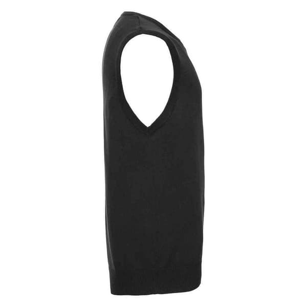 Russell Collection Mens Knitted V Neck Sleeveless Sweatshirt