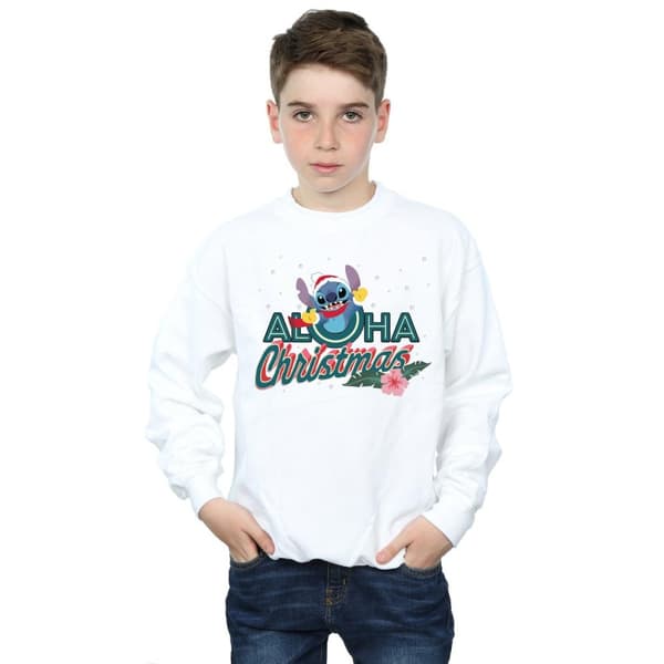 Disney Pojkar Lilo And Stitch Aloha Christmas Sweatshirt