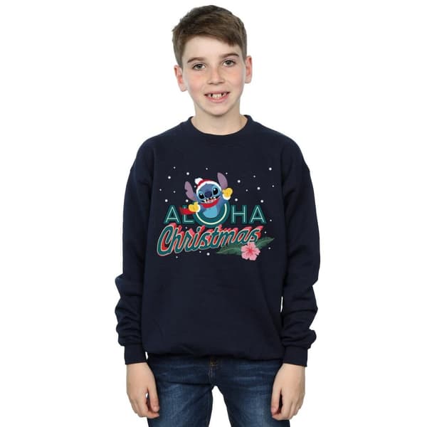 Disney Pojkar Lilo And Stitch Aloha Christmas Sweatshirt