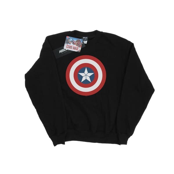 Marvel Mens Captain America Civil War Shield Sweatshirt Black L