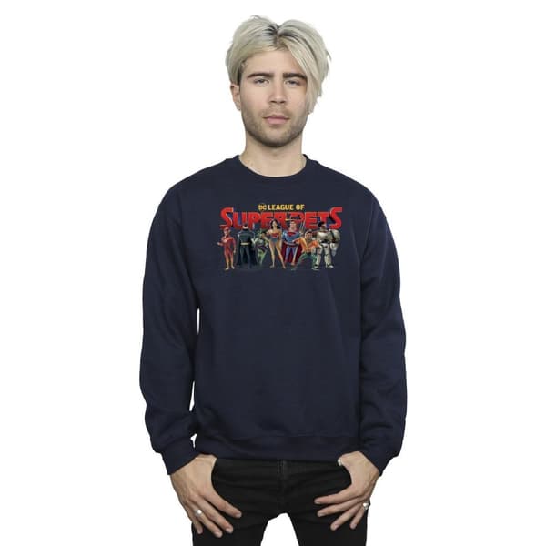 DC Comics Herr DC Comics DC League Of Super-Pets Sweatshirt med grupplogotyp