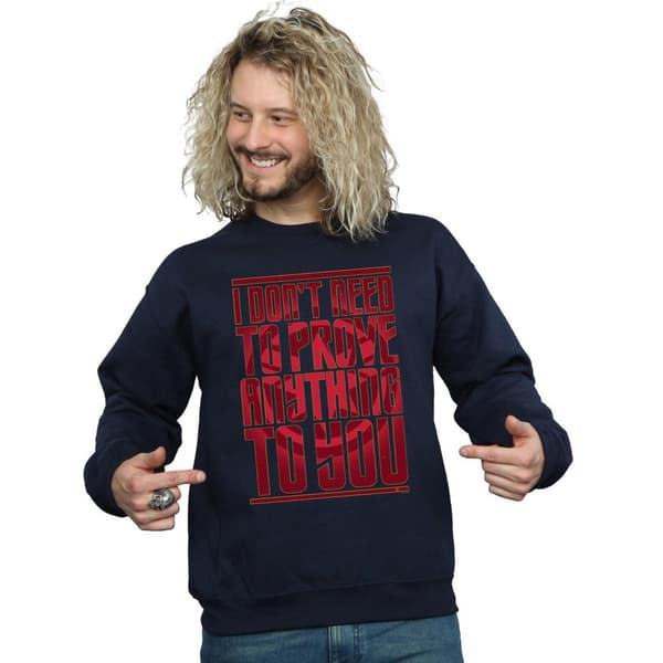 Marvel Mens Captain Marvel Prove Anything Sweatshirt