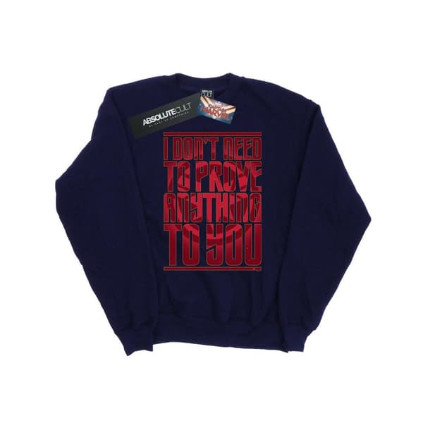 Marvel Mens Captain Marvel Prove Anything Sweatshirt