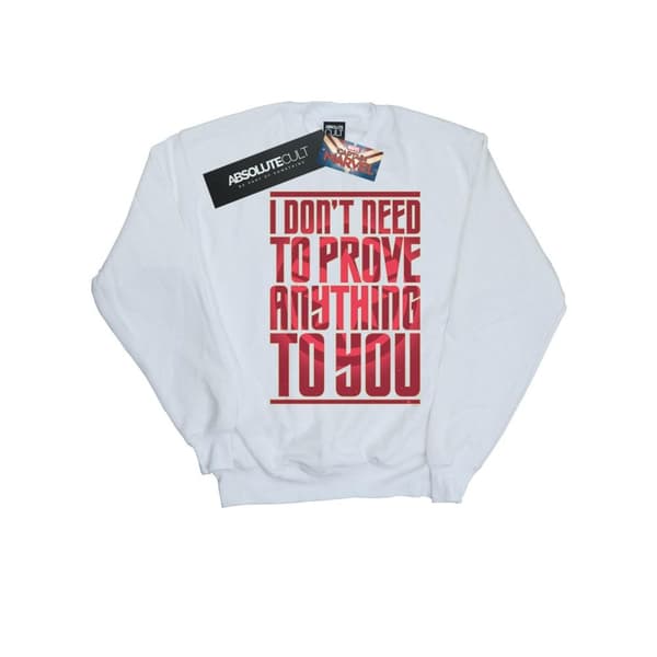 Marvel Mens Captain Marvel Prove Anything Sweatshirt
