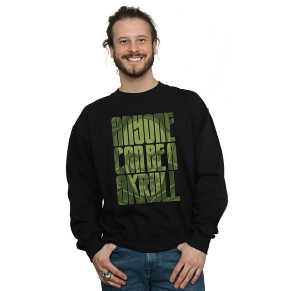 Marvel Mens Captain Marvel Anyone Can Be A Skrull Sweatshirt