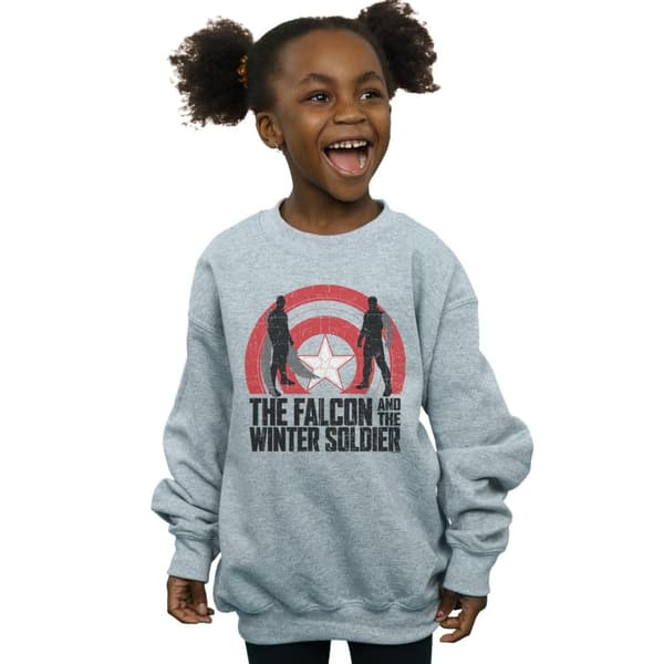 Marvel Girls The Falcon And The Winter Soldier Sköldsilhuetter Sweatshirt