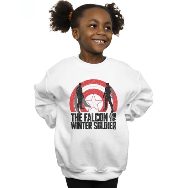 Marvel Girls The Falcon And The Winter Soldier Sköldsilhuetter Sweatshirt