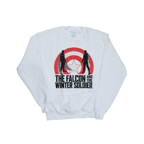 Marvel Girls The Falcon And The Winter Soldier Sköldsilhuetter Sweatshirt