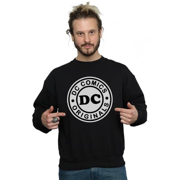 DC Comics Herr DC Originals Sweatshirt med logotyp