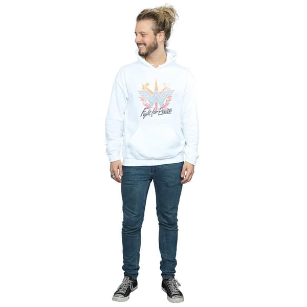 DC Comics Wonder Woman Fight For Peace-hoodie för herrar