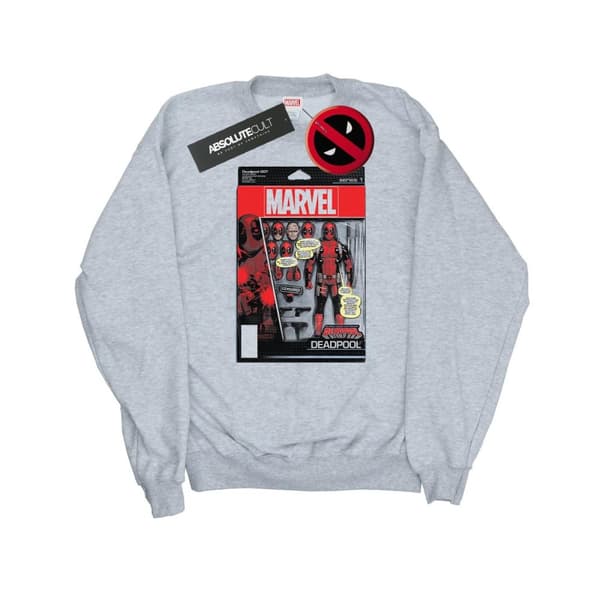 Marvel Mens Deadpool Action Figure Sweatshirt