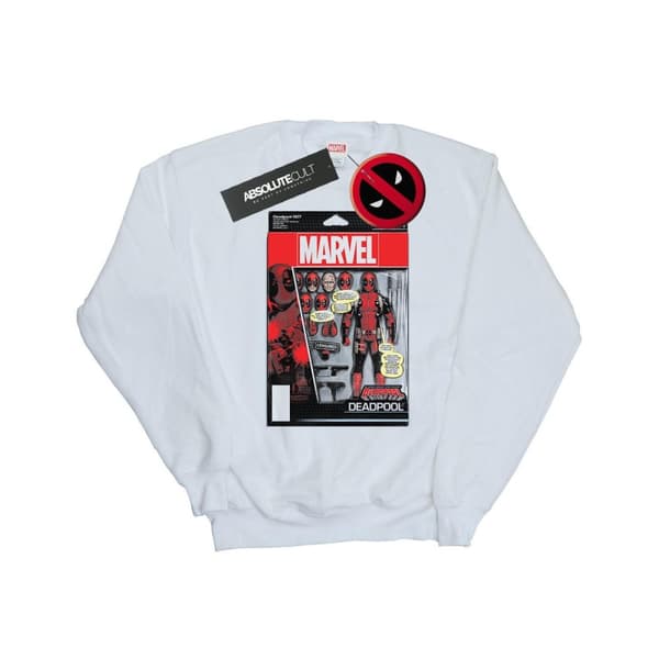 Marvel Mens Deadpool Action Figure Sweatshirt