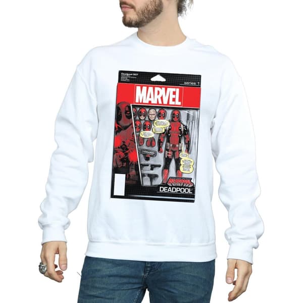 Marvel Mens Deadpool Action Figure Sweatshirt