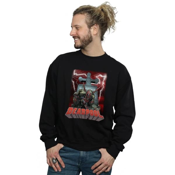 Marvel Mens Deadpool Grave Sweatshirt