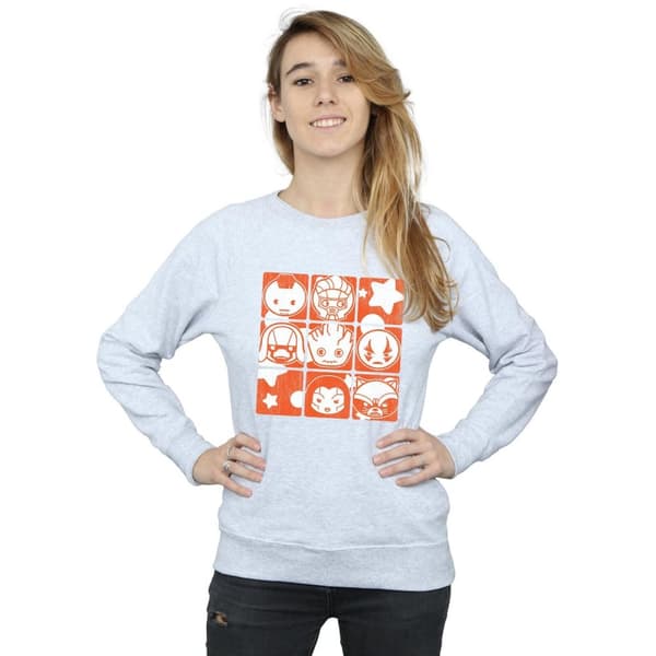 Marvel Womens/Ladies Kawaii Guardians Of The Galaxy Retro Sweatshirt