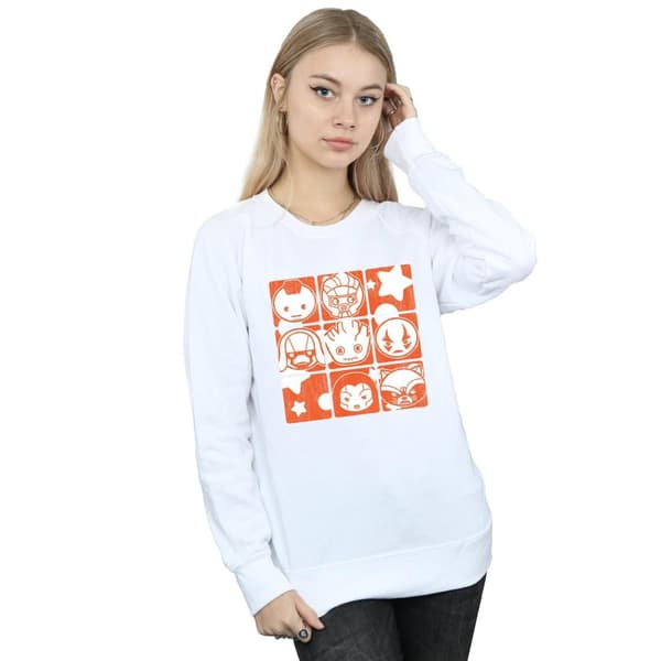 Marvel Womens/Ladies Kawaii Guardians Of The Galaxy Retro Sweatshirt