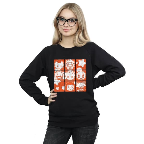 Marvel Womens/Ladies Kawaii Guardians Of The Galaxy Retro Sweatshirt