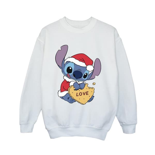 Disney Boys Lilo And Stitch Christmas Love Biscuit Sweatshirt
