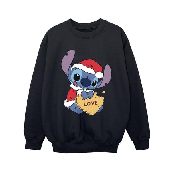 Disney Boys Lilo And Stitch Christmas Love Biscuit Sweatshirt