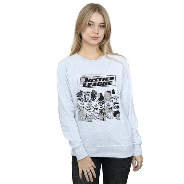 DC Comics Womens/Ladies Justice League Stripes Sweatshirt