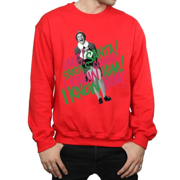 Elf Mens Santa´s Coming Sweatshirt