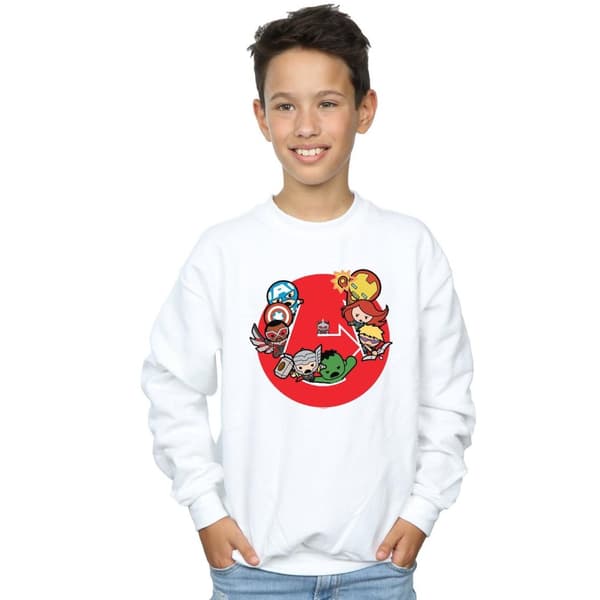 Marvel Boys Kawaii Avengers Ready Steady War Sweatshirt