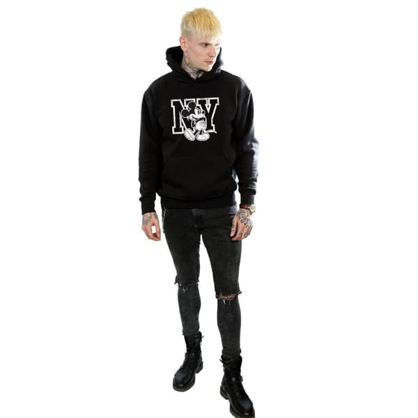 Disney Mens Mickey Mouse NY Kicking Hoodie