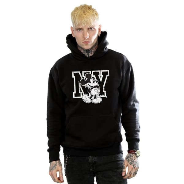 Disney Mens Mickey Mouse NY Kicking Hoodie