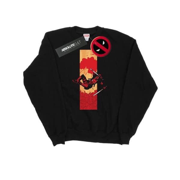 Marvel Mens Deadpool Blood Strip Sweatshirt