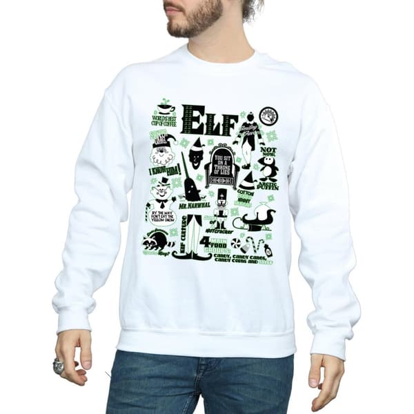 Elf Sweatshirt med infografisk affisch för herrar