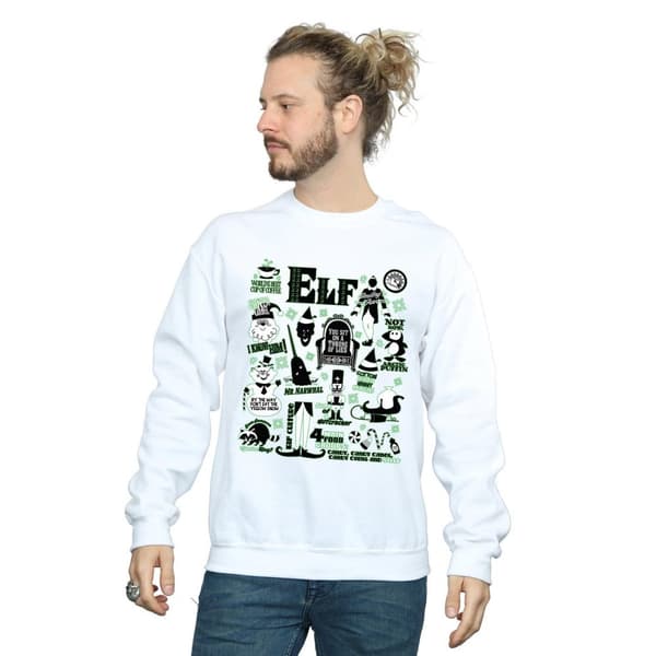 Elf Sweatshirt med infografisk affisch för herrar
