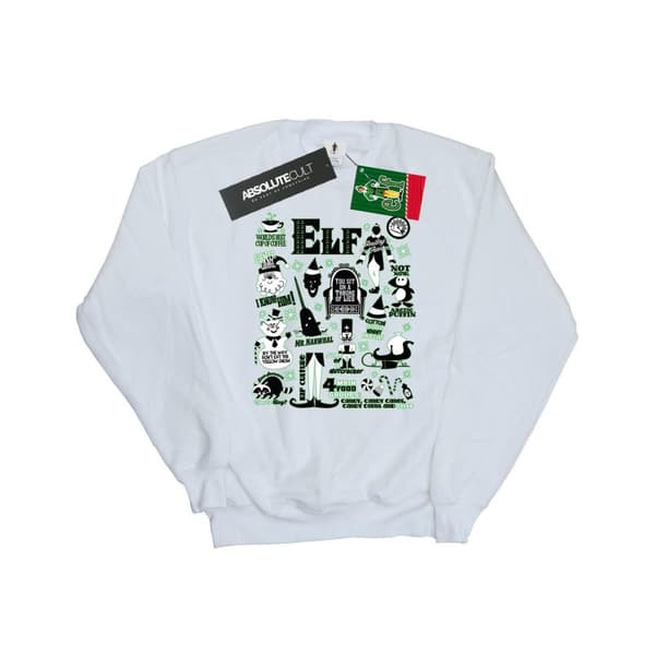 Elf Sweatshirt med infografisk affisch för herrar