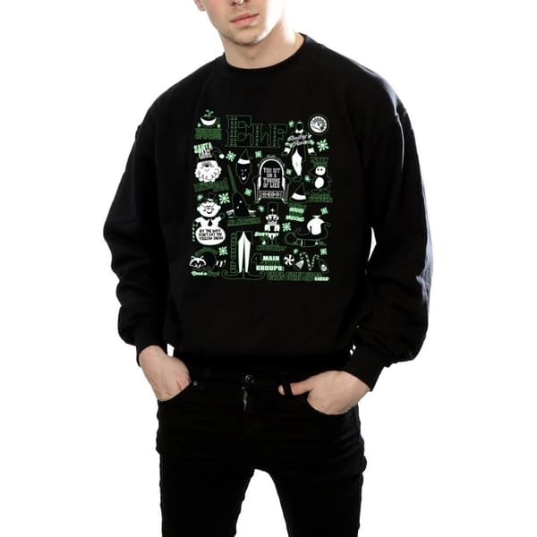 Elf Sweatshirt med infografisk affisch för herrar