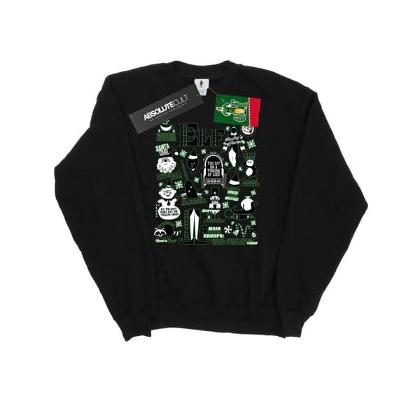 Elf Sweatshirt med infografisk affisch för herrar