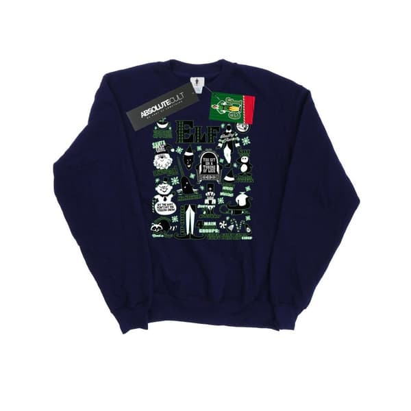 Elf Sweatshirt med infografisk affisch för herrar
