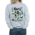 Miniatyrbild 3 av 5: Elf Sweatshirt med infografisk affisch för herrar