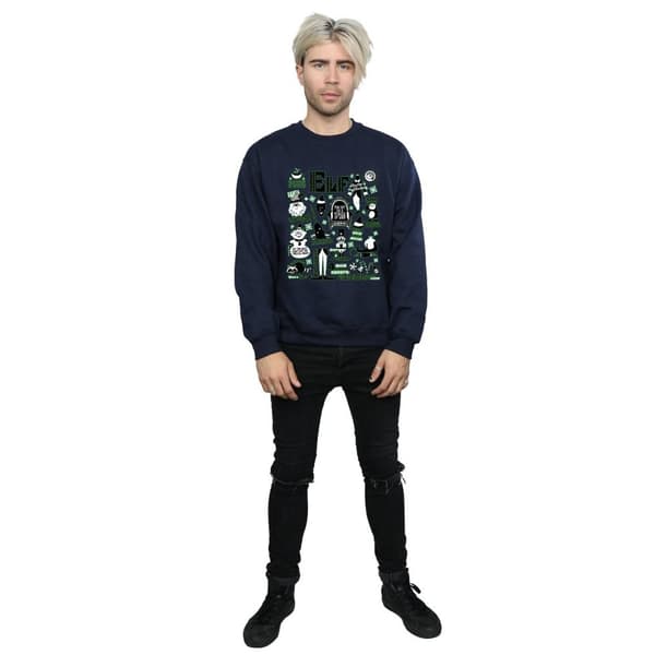 Elf Sweatshirt med infografisk affisch för herrar