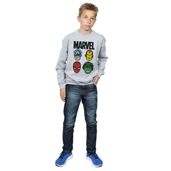 Marvel Boys Comics Main Heads Sweatshirt