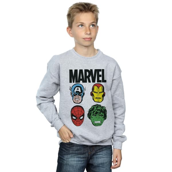 Marvel Boys Comics Main Heads Sweatshirt