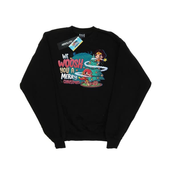 DC Comics Mens Super Friends We WHOOSH You A Merry Christmas Sweatshirt