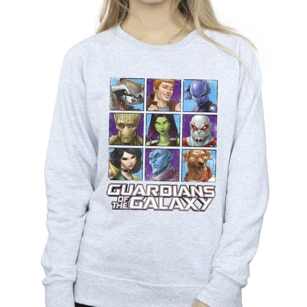 Guardians Of The Galaxy Womens/Ladies Character Squares Sweatshirt