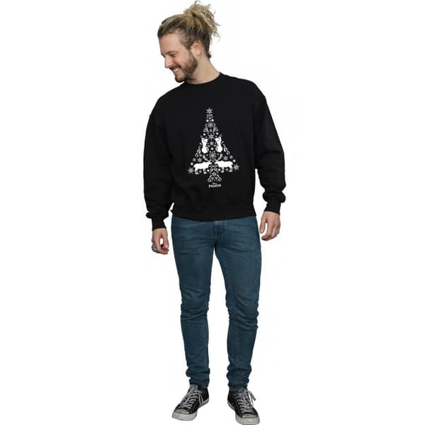 Disney Mens Frozen Christmas Tree Sweatshirt