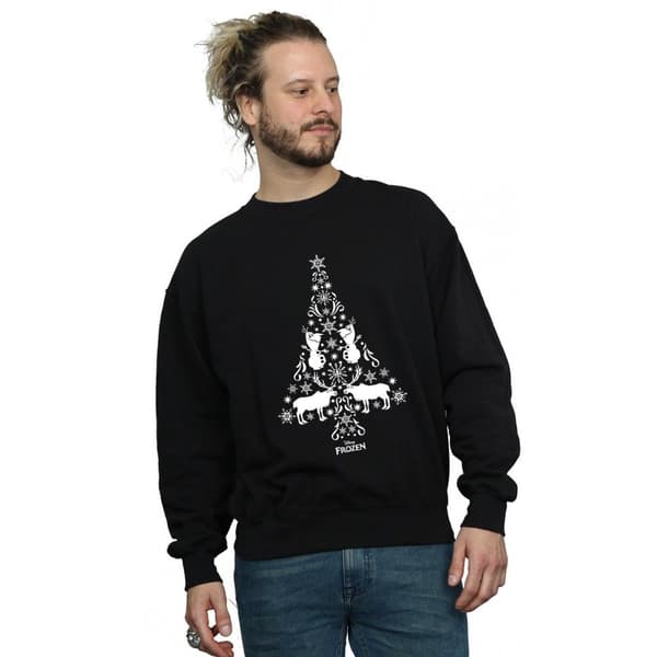 Disney Mens Frozen Christmas Tree Sweatshirt