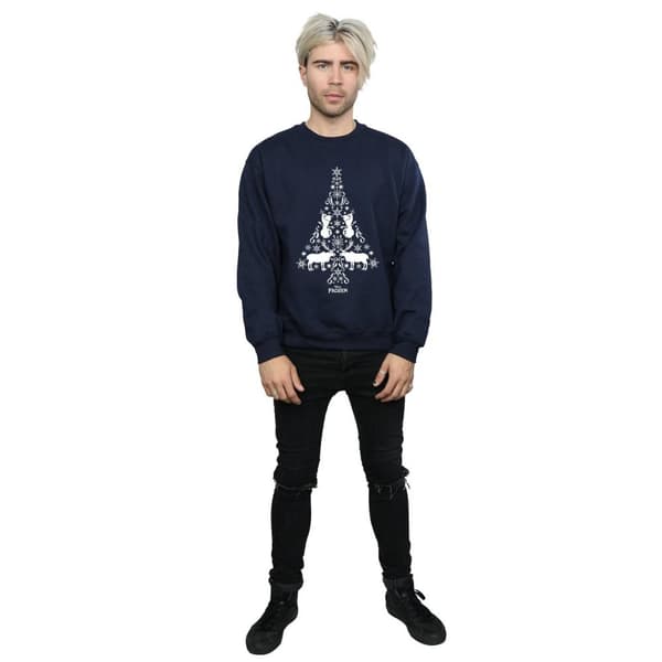Disney Mens Frozen Christmas Tree Sweatshirt