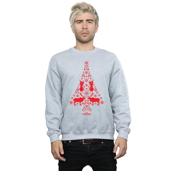 Disney Mens Frozen Christmas Tree Sweatshirt
