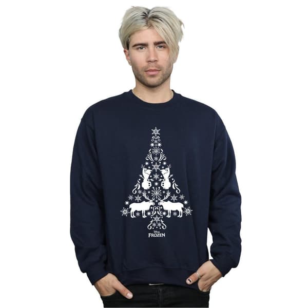 Disney Mens Frozen Christmas Tree Sweatshirt