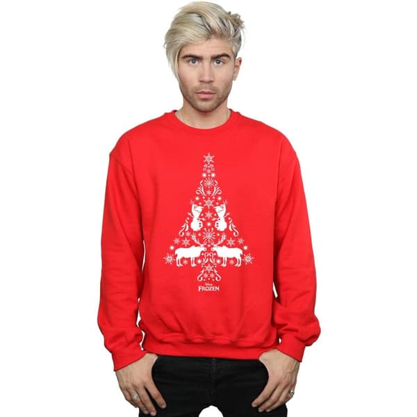 Disney Mens Frozen Christmas Tree Sweatshirt