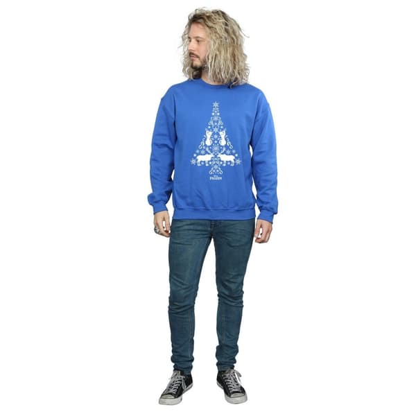 Disney Mens Frozen Christmas Tree Sweatshirt